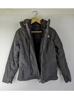 The North Face Black Hooded Insulted Jacket Womens Size Small Medium Winter Warm